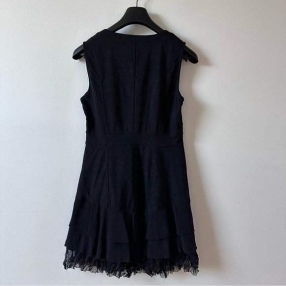 [SOLD] Vintage Y2K Black Bubble Dress with Peplum Pleats Tulle Tutu at the end … - Picture 4 of 11